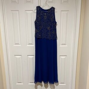 Elegant Blue Sleeveless Dress